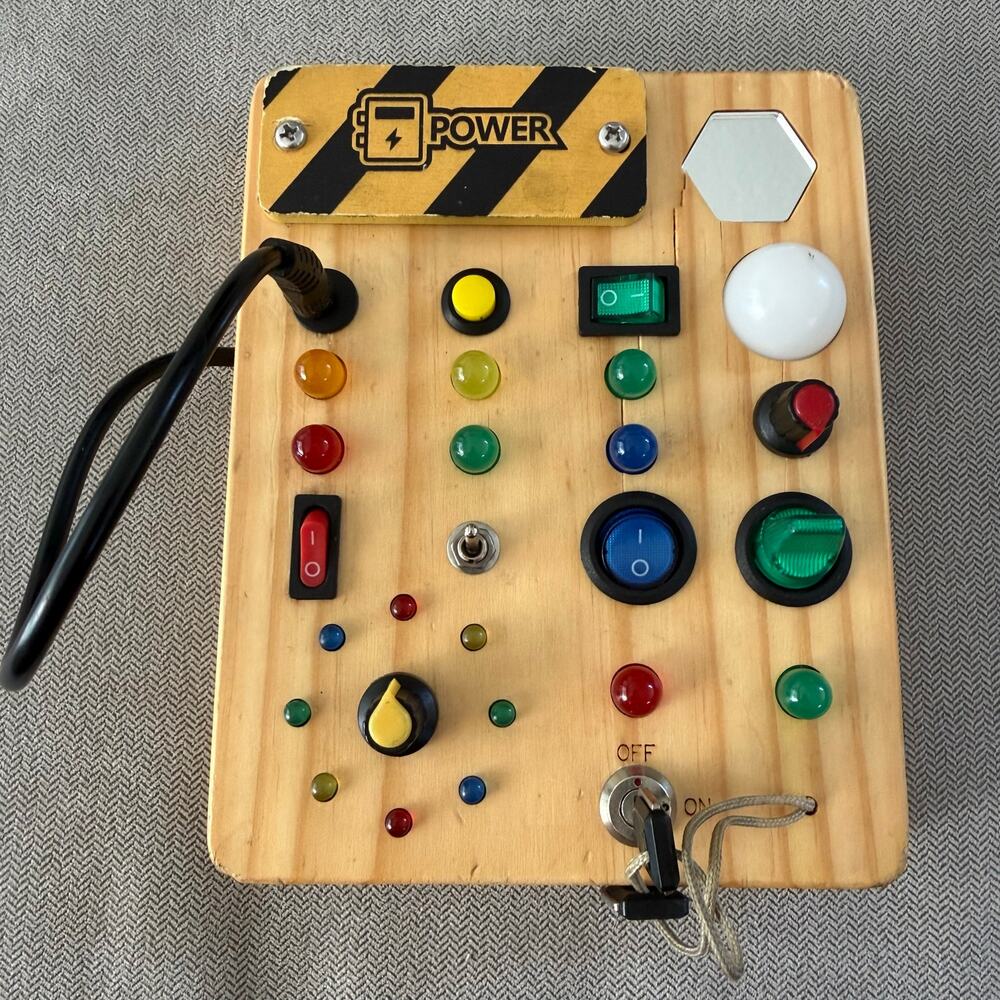 Wooden Busy Board Sensory Activity Board Montessori Fidget Learning Toy